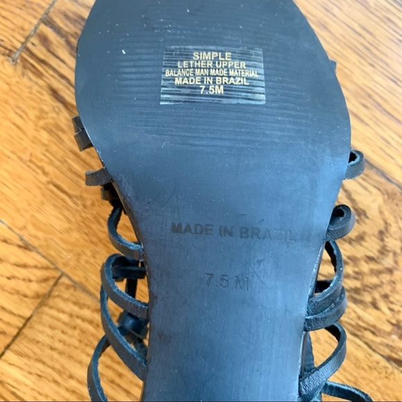 New BLIND-FAITH Simple Wraparound Black Strappy Block Heel Sandal | Size 7.5 - Picture 6 of 7